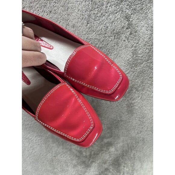 Enzo Angiolini Women’s Size 6.5M Hot Pink Leather Flats Barbie Preppy Loafers - Picture 8 of 8